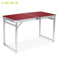 GIOCOSO โต๊ะปิคนิค โต๊ะสนาม Outdoor พับได้อลูมิเนียม 120x60x70 น้ำหนักรับได้ 70กก รุ่น T1 (Red)